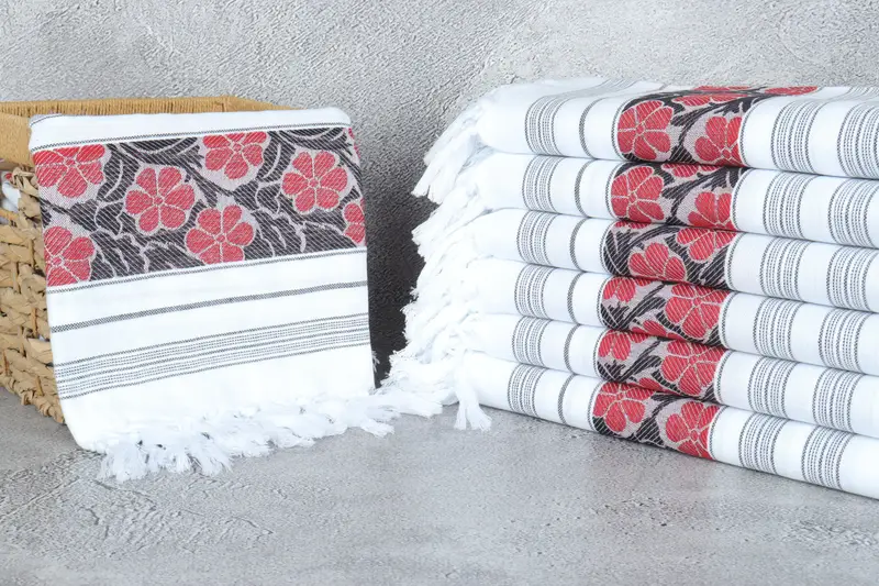Organic towel, Monogram Turkish Towel, 70x40 Cotton Daisy Design Towel, Girls Weekend Getaways Gifts, Best Beach Towel, Wedding Gift For Bride - 3