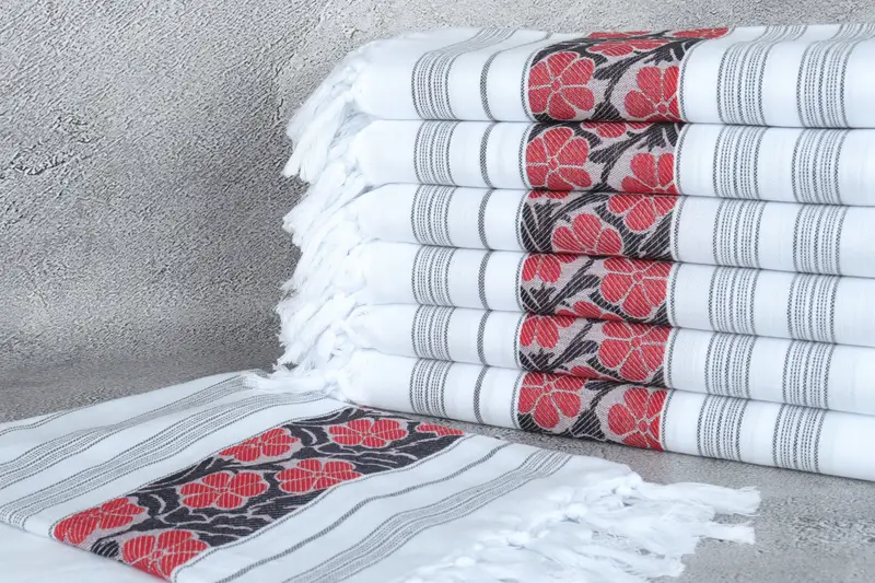 Organic towel, Monogram Turkish Towel, 70x40 Cotton Daisy Design Towel, Girls Weekend Getaways Gifts, Best Beach Towel, Wedding Gift For Bride - 2