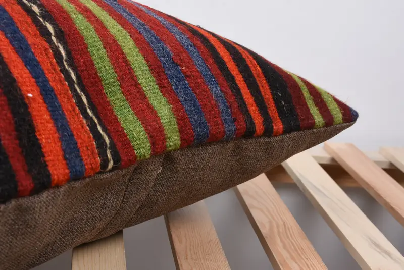 Art Deco Cushion Case, Kilim Pillow, Nautical Throw Cushion Case, Cushion, Turkish Kilim Pillow, Gift Pillow, 24x24 Red Cushion Cover - 7