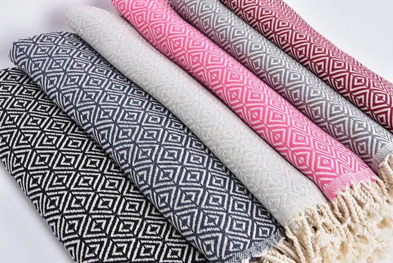 Embroidery Towels, 70x40 Cotton Diamond Towel, Mexico Bachelorette Party Gifts, Hammam towel, Bachelorette Party Gift, Beach Towel Bulk - 6