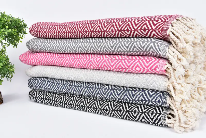 Embroidery Towels, 70x40 Cotton Diamond Towel, Mexico Bachelorette Party Gifts, Hammam towel, Bachelorette Party Gift, Beach Towel Bulk - 3