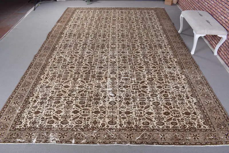 Zarif Bej Fas Halısı, 0,8x13,4 ft Şık Dekor