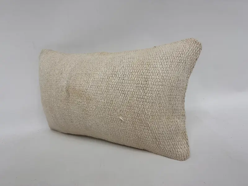 Vintage Pillow, Ikat Pillow, Vintage Kilim Pillow, 12x20 White Pillow Cover, Throw Kilim Pillow, Pillow Cover, Shabby Chic Cushion Cover - 4