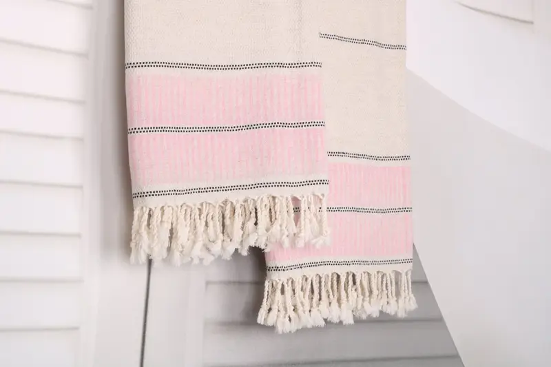Home Decor Gifts, Pool Towels, Custom Wedding Gifts, Florida Bachelorette Party Favors, 70x40 Linen Striped Towel, Gift For Him, Bridal Party Gifts - 8
