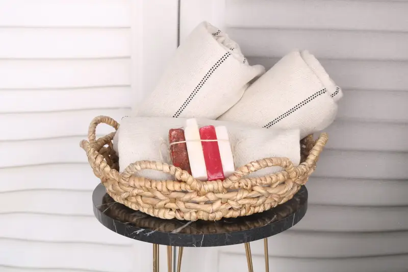 Home Decor Gifts, Pool Towels, Custom Wedding Gifts, Florida Bachelorette Party Favors, 70x40 Linen Striped Towel, Gift For Him, Bridal Party Gifts - 4