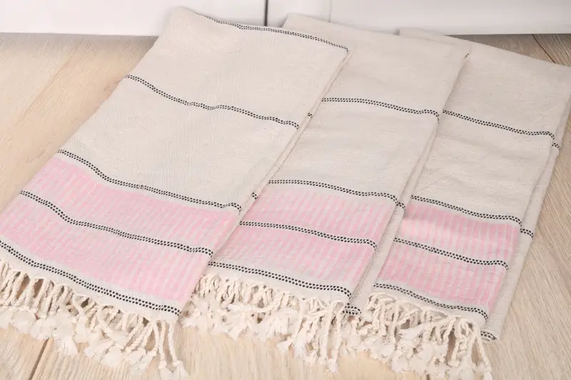 Home Decor Gifts, Pool Towels, Custom Wedding Gifts, Florida Bachelorette Party Favors, 70x40 Linen Striped Towel, Gift For Him, Bridal Party Gifts - 6