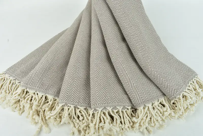 Custom Beach Towel, Gift For Coworker, Large Turkish Towel, Gifts For Him, Quick-dry travel peshtemal towel, 70x40 Cotton Herringbone Towel - 4