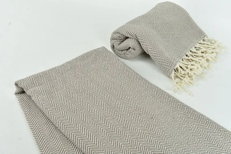 Custom Beach Towel, Gift For Coworker, Large Turkish Towel, Gifts For Him, Quick-dry travel peshtemal towel, 70x40 Cotton Herringbone Towel - 7