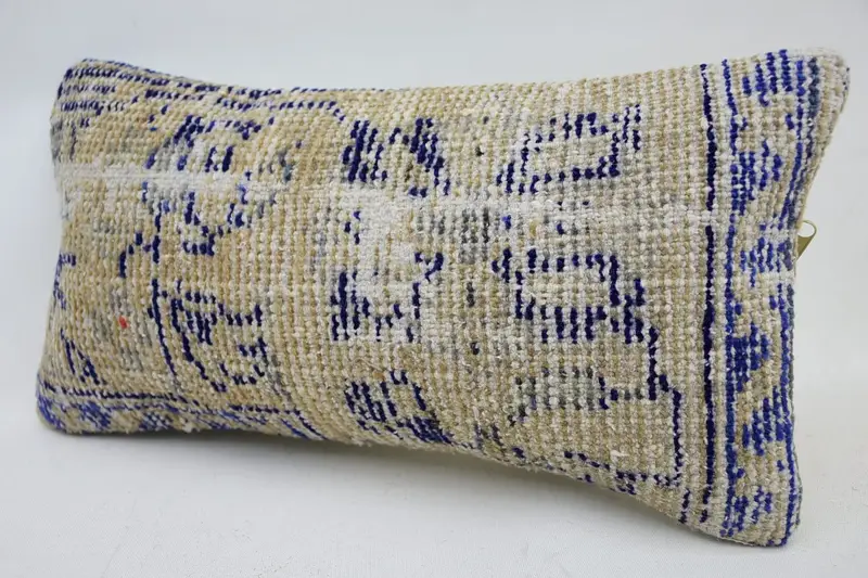 Kilim Pillow, Throw Kilim Pillow, Pillow, Armchair Pillow, Square Throw Cushion, Cotton Cushion Cover, 8x16 Beige Cushion, Antique Pillows - 3