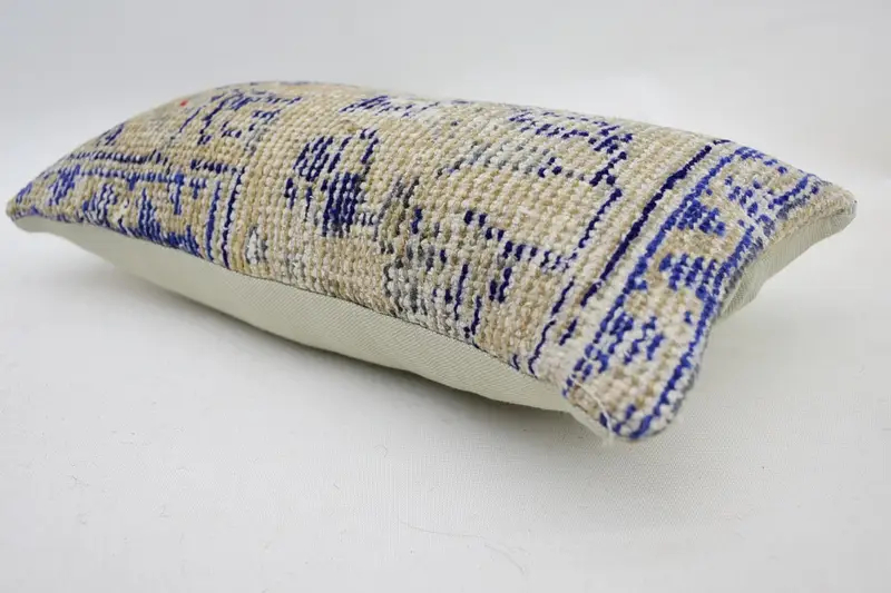 Kilim Pillow, Throw Kilim Pillow, Pillow, Armchair Pillow, Square Throw Cushion, Cotton Cushion Cover, 8x16 Beige Cushion, Antique Pillows - 6
