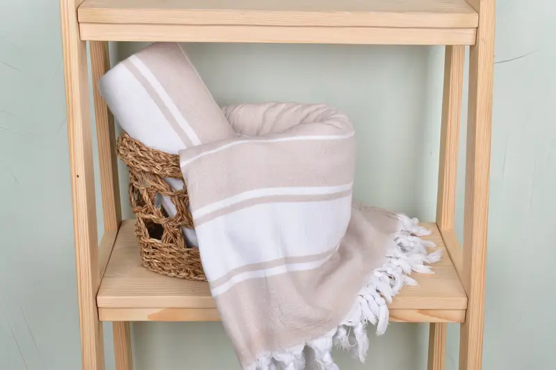 First Wedding Anniversary Gift, Sand-free towel, 64x36 Cotton Striped Terry Towel, Scarf Towel, Wedding Gift Ideas, Custom Gift, Bachelorette Gifts - 4