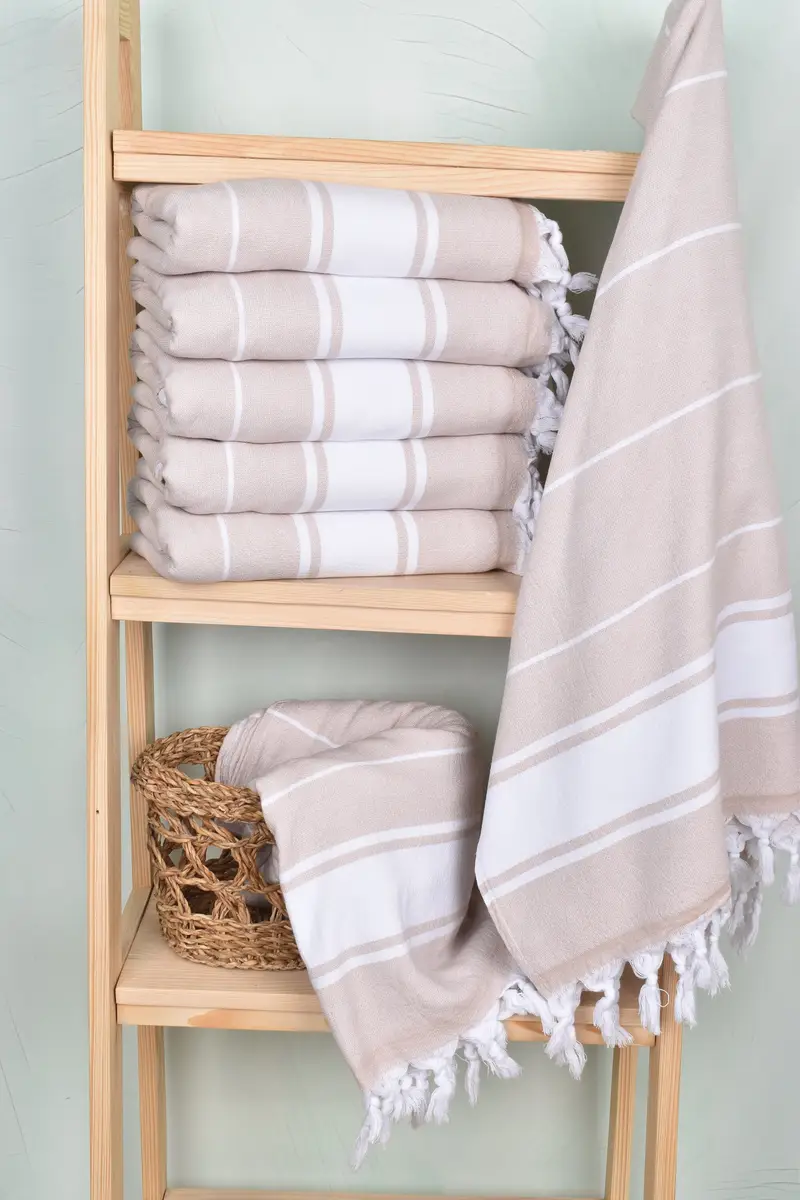 First Wedding Anniversary Gift, Sand-free towel, 64x36 Cotton Striped Terry Towel, Scarf Towel, Wedding Gift Ideas, Custom Gift, Bachelorette Gifts - 3