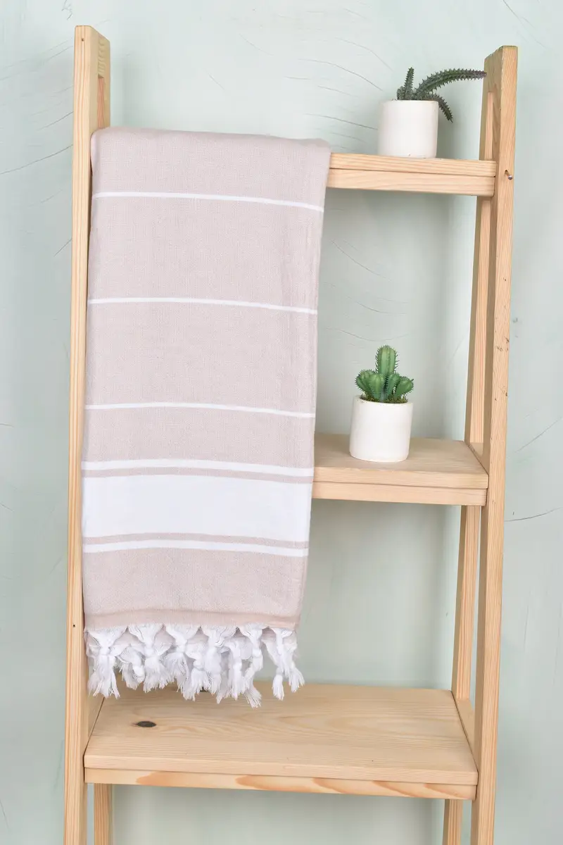 First Wedding Anniversary Gift, Sand-free towel, 64x36 Cotton Striped Terry Towel, Scarf Towel, Wedding Gift Ideas, Custom Gift, Bachelorette Gifts - 8