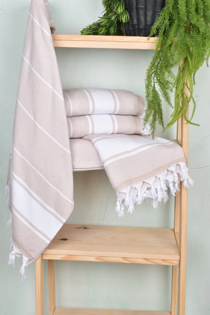 First Wedding Anniversary Gift, Sand-free towel, 64x36 Cotton Striped Terry Towel, Scarf Towel, Wedding Gift Ideas, Custom Gift, Bachelorette Gifts - 6
