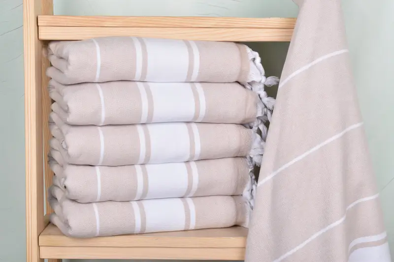 First Wedding Anniversary Gift, Sand-free towel, 64x36 Cotton Striped Terry Towel, Scarf Towel, Wedding Gift Ideas, Custom Gift, Bachelorette Gifts - 2