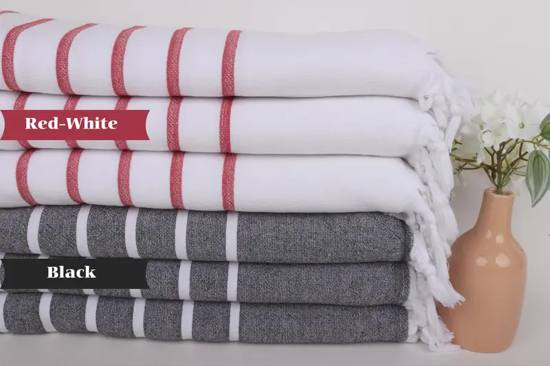 Home Decor Gifts, 64x40 Cotton Striped Terry Towel, Bridal Shower Gift, Custom Wedding Towel, Monogram Turkish Towel, Bridesmaid Gifts Personalized - 1