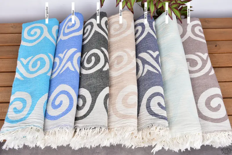 Custom Towel, Spa Gift Towel, 70x36 Cotton Patterned Towel, Handmade Gift, Family Gift Basket, Bachelorette Party Gift, Bridal Shower Favors - 2