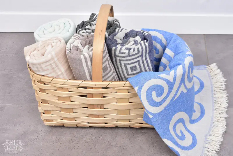 Custom Towel, Spa Gift Towel, 70x36 Cotton Patterned Towel, Handmade Gift, Family Gift Basket, Bachelorette Party Gift, Bridal Shower Favors - 7