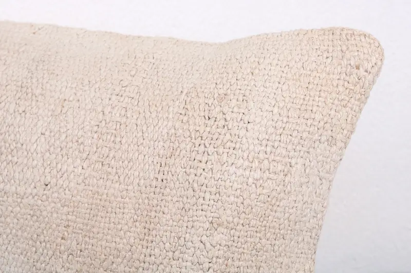 Ethnical Kilim Rug Pillow, Handmade Pillow Cover, Cushion Case, Pet Pillow, Vintage Pillow, Kilim Pillow Cover, 12x20 White Pillow - 5