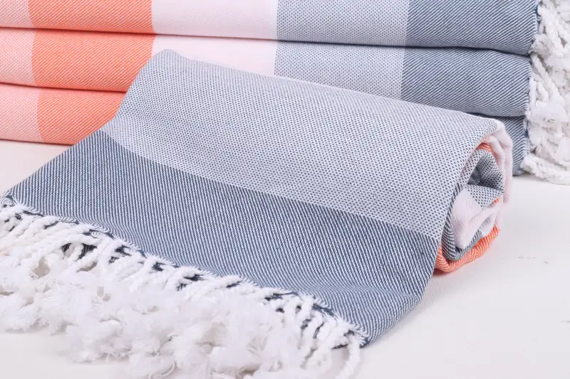 Quick-dry peshtemal, Christmas Gift, Luxury towel, Hammam Towel USA, Summer Gift, Organic cotton Turkish peshtemal towel, 70x40 Cotton Striped Towel - 4