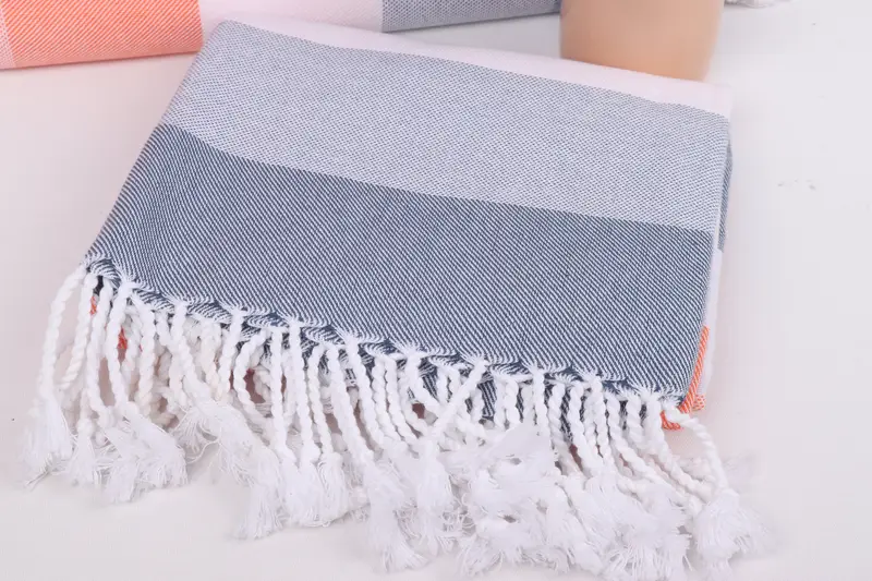 Quick-dry peshtemal, Christmas Gift, Luxury towel, Hammam Towel USA, Summer Gift, Organic cotton Turkish peshtemal towel, 70x40 Cotton Striped Towel - 5