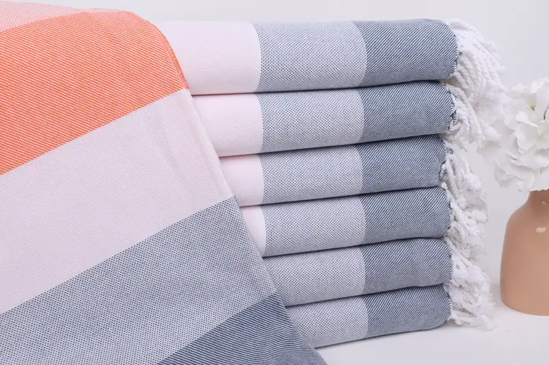 Quick-dry peshtemal, Christmas Gift, Luxury towel, Hammam Towel USA, Summer Gift, Organic cotton Turkish peshtemal towel, 70x40 Cotton Striped Towel - 1