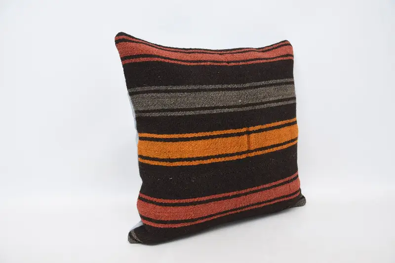 Boho Pillow, Pillow Sham, 20x20 Brown Pillow Sham, Pillow for Sofa, Designer Throw Pillow, Home Decor Pillow, Oriental Pillow Cover - 3