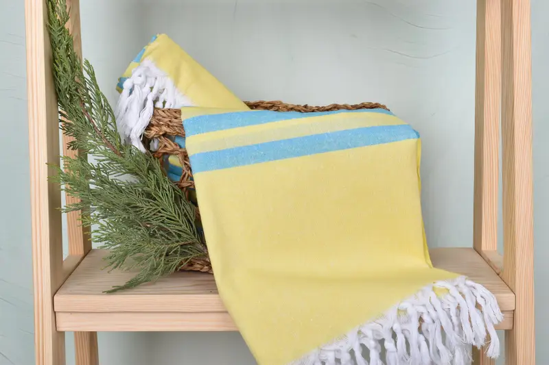 Monogrammed Turkish Towel, Embroidery Towels, Unique Wedding Gift, Custom Beach Towel, 70x36 Cotton Striped Towel, Quick-dry peshtemal, Thin towel - 4