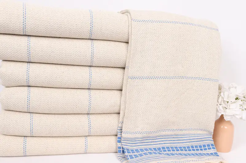 96x94 Linen Striped Towel, Halloween Bachelorette Party, Custom Wedding Gifts, Woven Throw Blanket, Boyfriend Gift, Decorative Bedspread, Bedspread - 2
