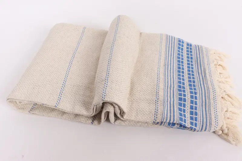 96x94 Linen Striped Towel, Halloween Bachelorette Party, Custom Wedding Gifts, Woven Throw Blanket, Boyfriend Gift, Decorative Bedspread, Bedspread - 6