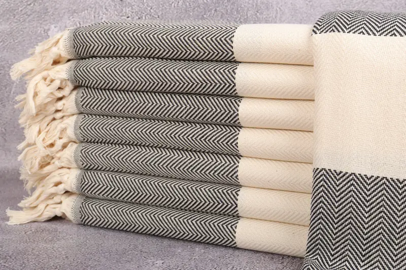 Maid Of Honor Gift, Girls Weekend Getaways Ideas, Absorbent Turkish towel, Bachelorette Party Gift, Travel towel, 70x40 Cotton Herringbone Towel - 1