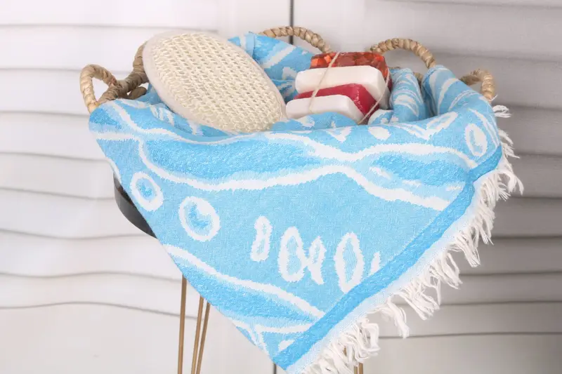 Cute Beach Towel, Bachelorette Party Gifts Bridesmaids, Bridal Party Gifts, Bachelorette Gifts, 70x36 Bamboo Round Pattern Towel, Housewarming Gift - 3