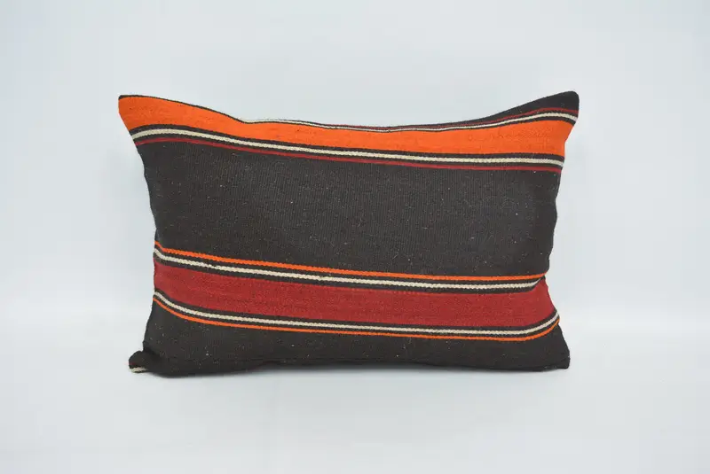 Sofa Pillow Sham, Cushion Case, Kilim Pillow Cover, Pillow for Couch, Gift Pillow, 16x24 Brown Pillow Cover, Outdoor Bolster Pillow Case - 1