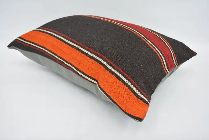 Sofa Pillow Sham, Cushion Case, Kilim Pillow Cover, Pillow for Couch, Gift Pillow, 16x24 Brown Pillow Cover, Outdoor Bolster Pillow Case - 6