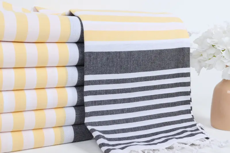 Bridal Shower Favors, Travel towel, Monogram Turkish Bath Towel, Bachelorette Party Gifts, Yoga Towel, 68x36 Cotton Striped Towel, Personalised Gift - 2
