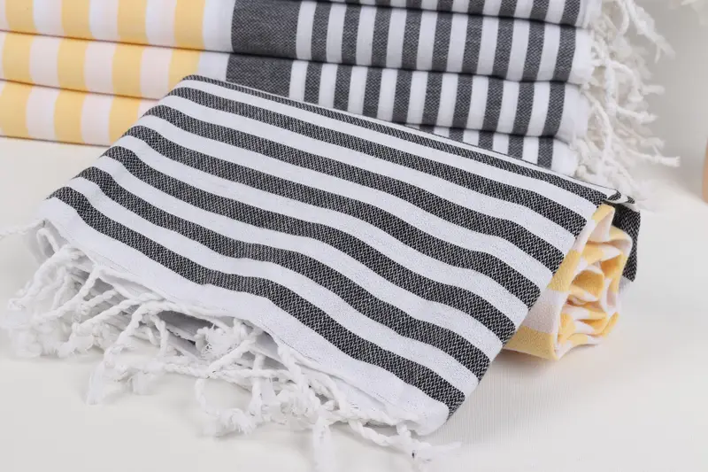 Bridal Shower Favors, Travel towel, Monogram Turkish Bath Towel, Bachelorette Party Gifts, Yoga Towel, 68x36 Cotton Striped Towel, Personalised Gift - 4