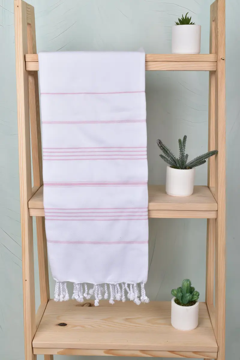 Large Turkish Towel, Peshtemal Towel, Quick-dry peshtemal, Bachelorette Party Favor, 70x40 Cotton Striped Towel, Handmade Turkish Towel - 8