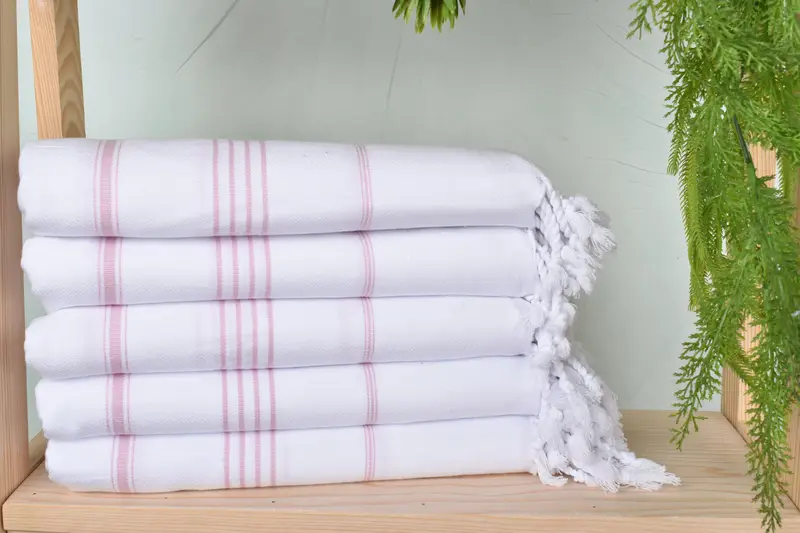 Large Turkish Towel, Peshtemal Towel, Quick-dry peshtemal, Bachelorette Party Favor, 70x40 Cotton Striped Towel, Handmade Turkish Towel - 2