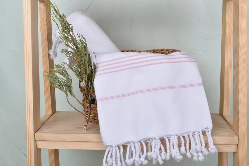 Large Turkish Towel, Peshtemal Towel, Quick-dry peshtemal, Bachelorette Party Favor, 70x40 Cotton Striped Towel, Handmade Turkish Towel - 4