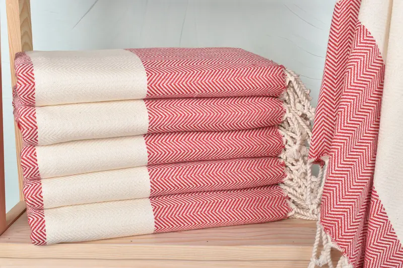 Handmade Gift, Bridesmaid Gifts Personalized, Organic Towel, Organic Turkish towel, 70x40 Cotton Herringbone Towel, Yoga Towel, Gift For Him - 1
