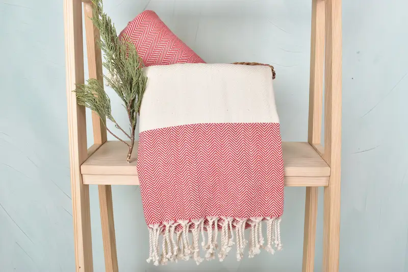 Handmade Gift, Bridesmaid Gifts Personalized, Organic Towel, Organic Turkish towel, 70x40 Cotton Herringbone Towel, Yoga Towel, Gift For Him - 4