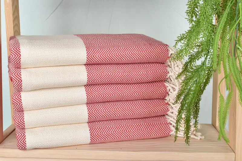 Handmade Gift, Bridesmaid Gifts Personalized, Organic Towel, Organic Turkish towel, 70x40 Cotton Herringbone Towel, Yoga Towel, Gift For Him - 2