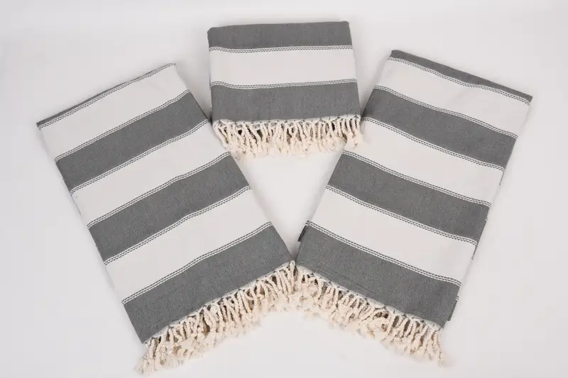 Wedding Day Gift For Bride, Bachelorette Beach Towel, Monogram Turkish Towel, Quick-dry towel, Wedding Gifts Towel, 68x36 Cotton Striped Towel - 6