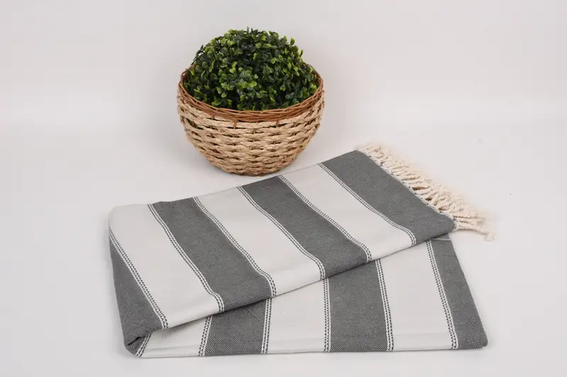 Wedding Day Gift For Bride, Bachelorette Beach Towel, Monogram Turkish Towel, Quick-dry towel, Wedding Gifts Towel, 68x36 Cotton Striped Towel - 4