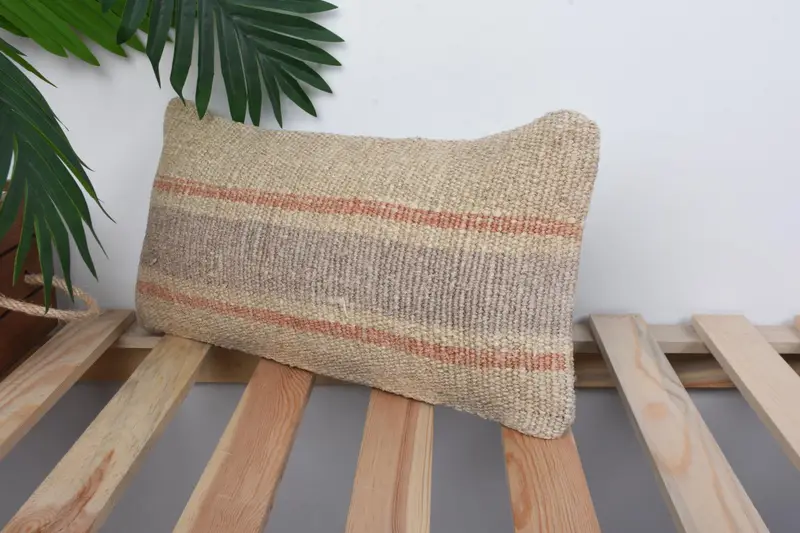 Interior Designer Pillow, Boho Pillow, Office Chair Pillow Sham, Pillow for Couch, Cushion Case, 8x16 Beige Cushion, Outdoor Pillow Sham - 5