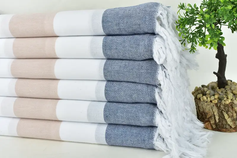 Bachelorette Party Favors, Spa Gift, Turkish bath towel, Holiday Towel, Wedding Towel, 70x40 Cotton Striped Towel, Personalized Bridesmaid Gift - 3