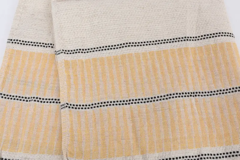 40x20 Linen Striped Towel, Kitchen Towel, Wedding Gift, Bridal Gifts, Wedding Anniversary Gift, Personalized Dish Towel, Summer Gift, Travel Towel - 4