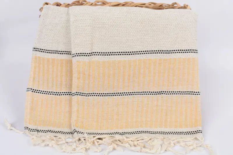 40x20 Linen Striped Towel, Kitchen Towel, Wedding Gift, Bridal Gifts, Wedding Anniversary Gift, Personalized Dish Towel, Summer Gift, Travel Towel - 5
