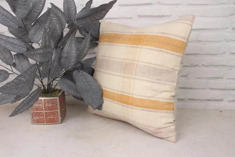 18x18 Gray Pillow Cover, Outdoor Patio Cushion Case, Pillow Case, Kilim Pillow, Retro Cushion Case, Pillow for Couch, Pillow for Sofa - 4