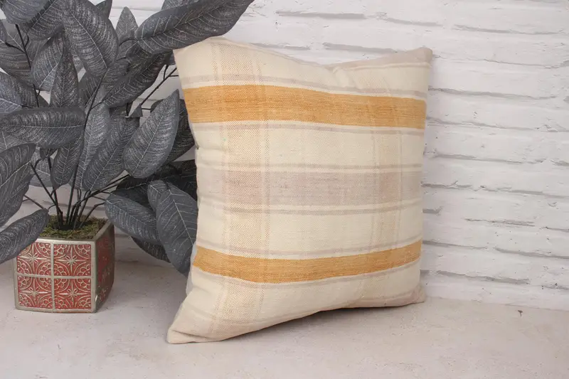 18x18 Gray Pillow Cover, Outdoor Patio Cushion Case, Pillow Case, Kilim Pillow, Retro Cushion Case, Pillow for Couch, Pillow for Sofa - 3